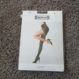 Wolford fashion tights black and nude size small